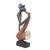 Wood sculpture, 'Music Man' - Abstract Musician Hand Carved and Painted Wood Sculpture (image 2b) thumbail