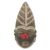 African wood mask, 'Nyaaga' - Fair Trade African Wall Mask Carved and Painted by Hand (image 2a) thumbail