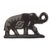 Wood wall sculpture, 'Adinkra Elephant' - Embossed Metal and Wood Wall Sculpture with Elephant Motif (image 2a) thumbail