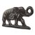 Wood wall sculpture, 'Adinkra Elephant' - Embossed Metal and Wood Wall Sculpture with Elephant Motif (image 2b) thumbail