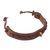 Men's leather bracelet, 'Twist and Shout in Brown' - Artisan Crafted Men's Brown Leather and Brass Bracelet (image 2d) thumbail