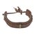 Men's leather bracelet, 'Twist and Shout in Tan' - Artisan Crafted Tan Leather and Brass Bracelet for Men (image 2a) thumbail