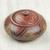 Wood decorative bowl, 'Akua I' - Artisan Crafted Ghanaian Decorative Wood and Brass Bowl thumbail