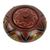 Wood decorative bowl, 'Akua I' - Artisan Crafted Ghanaian Decorative Wood and Brass Bowl (image 2a) thumbail