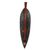 African wood mask, 'I Hear Your Heart' - Black African Wood Wall Mask Handcrafted in Ghana (image 2a) thumbail