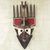 African wood mask, 'Bamana Ntomo Antelope' - African Hand Carved Malian Initiation Wood Antelope Mask thumbail