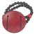 Coconut shell pendant stretch bracelet, 'Lunar Glow' - Handmade Coconut Shell, Recycled Plastic and Wood Bracelet (image 2a) thumbail