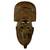 African wood mask, 'Bearded Gentleman' - Artisan Carved Authentic African Mask with Gecko (image 2a) thumbail