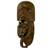 African wood mask, 'Bearded Gentleman' - Artisan Carved Authentic African Mask with Gecko (image 2b) thumbail