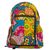 Cotton batik backpack, 'Krokrobite' - Multicolor Cotton Batik Patterned Backpack from Ghana (image 2a) thumbail