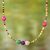 Agate and recycled plastic long beaded necklace, 'Fierce Radiance' - Artisan Crafted Recycled Plastic and Agate Beaded Necklace (image 2b) thumbail