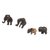 Wood ornaments, 'African Mammals' (set of 4) - Hand Carved Wood Ornaments Elephant Rhino from Ghana (image 2a) thumbail