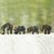 Wood ornaments, 'African Mammals' (set of 4) - Hand Carved Wood Ornaments Elephant Rhino from Ghana (image 2b) thumbail