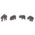 Wood ornaments, 'African Mammals' (set of 4) - Hand Carved Wood Ornaments Elephant Rhino from Ghana (image 2c) thumbail