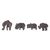 Wood ornaments, 'African Mammals' (set of 4) - Hand Carved Wood Ornaments Elephant Rhino from Ghana (image 2d) thumbail