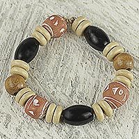 Agate beaded stretch bracelet,