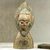 African wood mask, 'Nana Kesie' - African Hand Carved Sese Wood Mask in Green and Brown thumbail