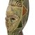African wood mask, 'Nana Kesie' - African Hand Carved Sese Wood Mask in Green and Brown (image 2c) thumbail