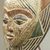 African wood mask, 'Nana Kesie' - African Hand Carved Sese Wood Mask in Green and Brown (image 2d) thumbail