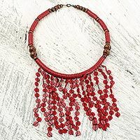 Beaded waterfall necklace,