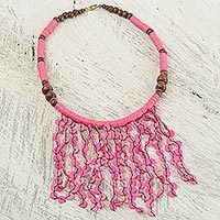 Beaded waterfall necklace,