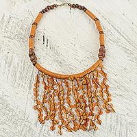Beaded waterfall necklace,