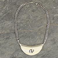 Bone pendant necklace,