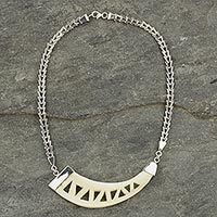 Bone pendant necklace,