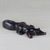 Teak wood crocodile sculpture, 'Odenkyem in Black' - Hand Carved Teak Wood Crocodile Sculpture from Ghana thumbail