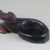 Teak wood crocodile sculpture, 'Odenkyem in Black' - Hand Carved Teak Wood Crocodile Sculpture from Ghana (image 2c) thumbail
