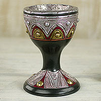 Decorative wood goblet Royal Goblet Ghana