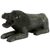 Wood figurine, 'Brave Lion' - Aluminum Coated Wooden Lion Crouched in Kneeling Pose (image 2a) thumbail
