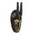 African beaded wood mask, 'Beaded Poro' - Sese Wood Wall Mask with Recycled Glass Beads from Ghana (image 2b) thumbail