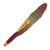 Cotton fan, 'Kwele King' - Cotton and Wood Fan in Claret and Marigold from Ghana (image 2c) thumbail