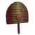 Cotton fan, 'Peaceful Adam Nana' - Cotton and Wood Fan in Green Claret and Marigold from Ghana (image 2b) thumbail