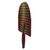 Cotton fan, 'Peaceful Adam Nana' - Cotton and Wood Fan in Green Claret and Marigold from Ghana (image 2c) thumbail