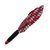 Cotton wood fan, 'Kokoo Love' - Cotton and Wood Fan in Candy Apple and Black from Ghana (image 2c) thumbail