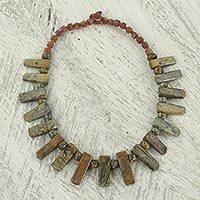 Soapstone beaded necklace,