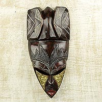 African wood mask Royal Paa Naa Ghana