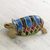 Wood sculpture, 'Adventurous Brown Turtle' - Brown and Blue Weathered Turtle Sculpture from West Africa (image 2b) thumbail