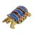 Wood sculpture, 'Adventurous Brown Turtle' - Brown and Blue Weathered Turtle Sculpture from West Africa (image 2d) thumbail