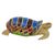 Wood sculpture, 'Adventurous Brown Turtle' - Brown and Blue Weathered Turtle Sculpture from West Africa (image 2e) thumbail