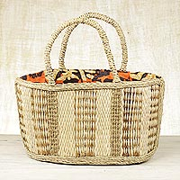 Natural fiber tote handbag Savvy Shopper Ghana