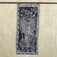 Batik cotton wall hanging,