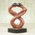 Wood statuette, 'Ajibola' - Hand Carved Sese Wood Abstract Embrace Statuette from Ghana thumbail