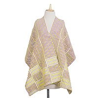 Cotton blend kente shawl,