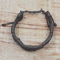 Leather wristband bracelet,