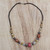 Recycled glass beaded necklace, 'Boho Adipa' - Recycled Glass Beaded Necklace Crafted in Ghana thumbail