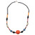 Recycled glass and plastic beaded necklace, 'Odo' - Recycled Plastic Disc and Glass Beaded Necklace of Ghana (image 2a) thumbail