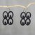 Ebony dangle earrings, 'Mate Masie' - Handmade Ebony Wood Adinkra Dangle Earrings from Ghana (image 2b) thumbail